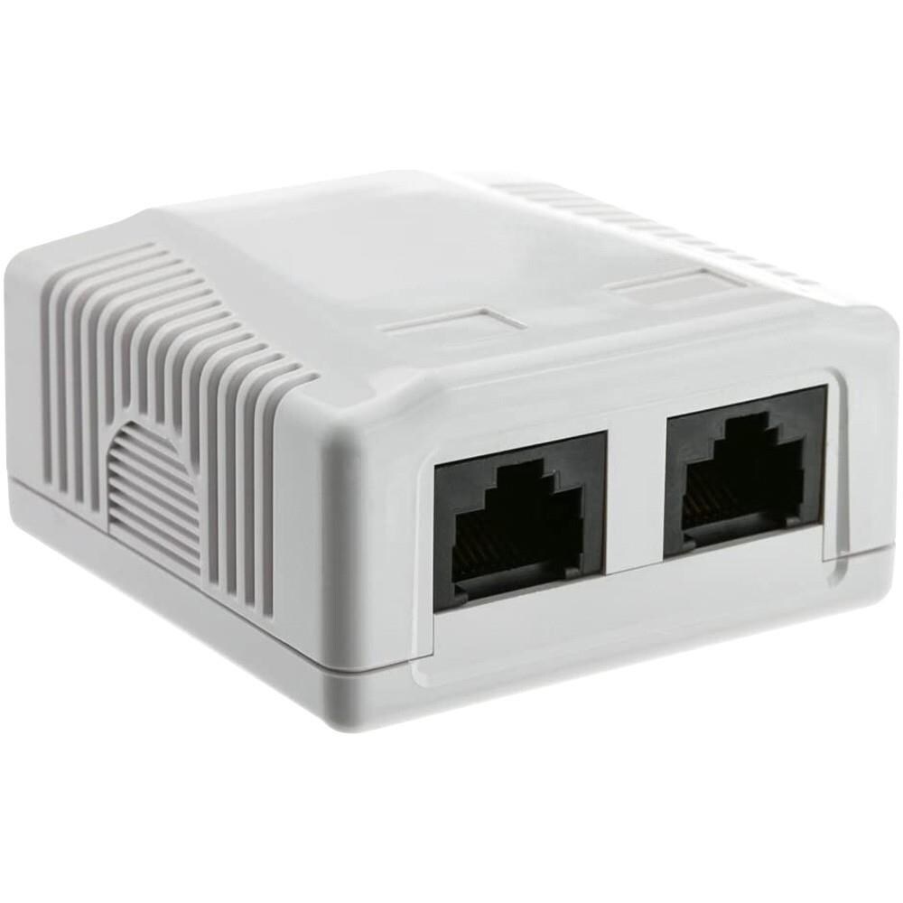 Scatola per montaggio su superficie Cat. 6 UTP non schermato a 2 porte Beige - Foto 2