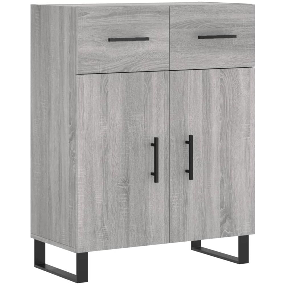 Credenza Grigio Sonoma 69,5x34x90 Cm In Legno Multistrato - Foto 2