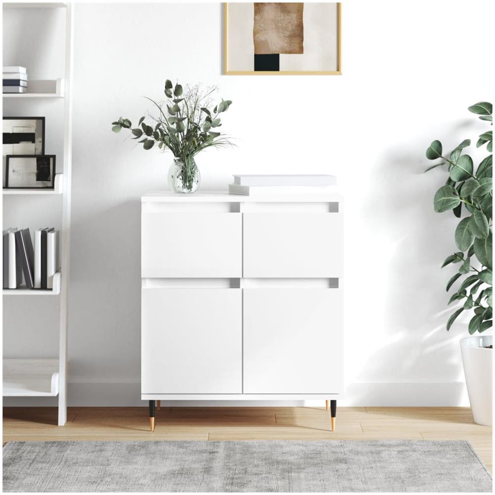 Credenza Bianca 60x35x70 Cm In Legno Multistrato - Foto 1
