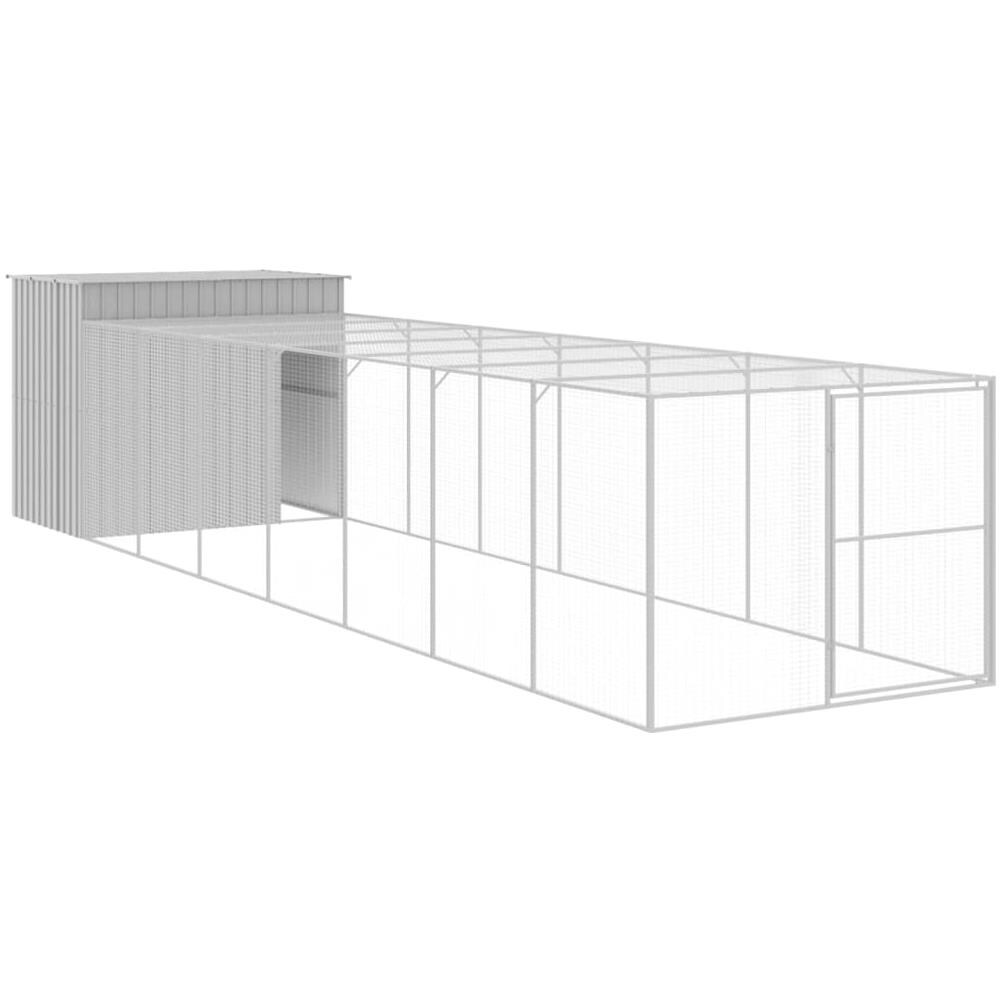 Casetta Cani Corsa Grigio Chiaro 214x865x181 Cm Acciaio Zincato - Foto 2