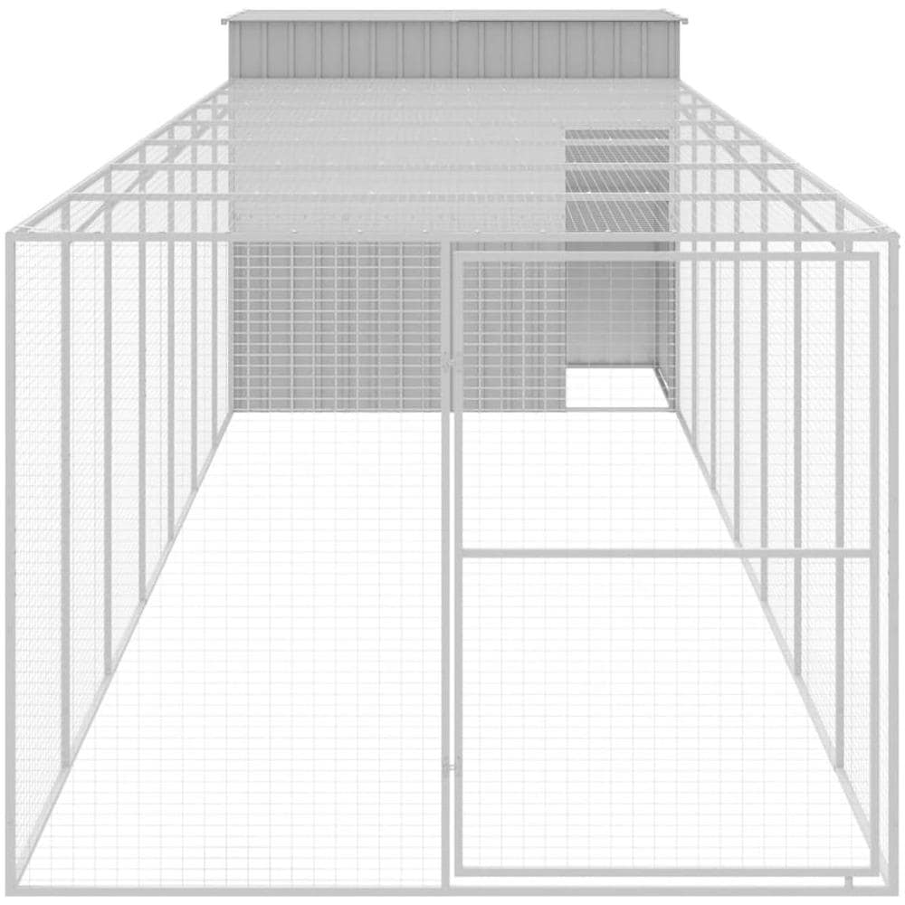 Casetta Cani Corsa Grigio Chiaro 214x865x181 Cm Acciaio Zincato - Foto 3