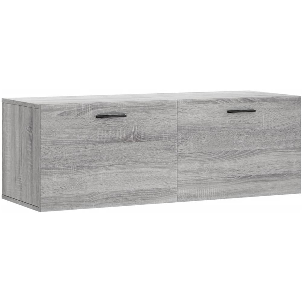 Mobile A Parete Grigio Sonoma 100x36,5x35 Cm Legno Multistrato - Foto 2