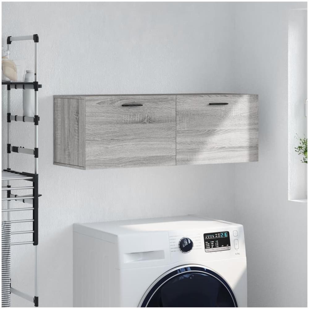 Mobile A Parete Grigio Sonoma 100x36,5x35 Cm Legno Multistrato - Foto 1