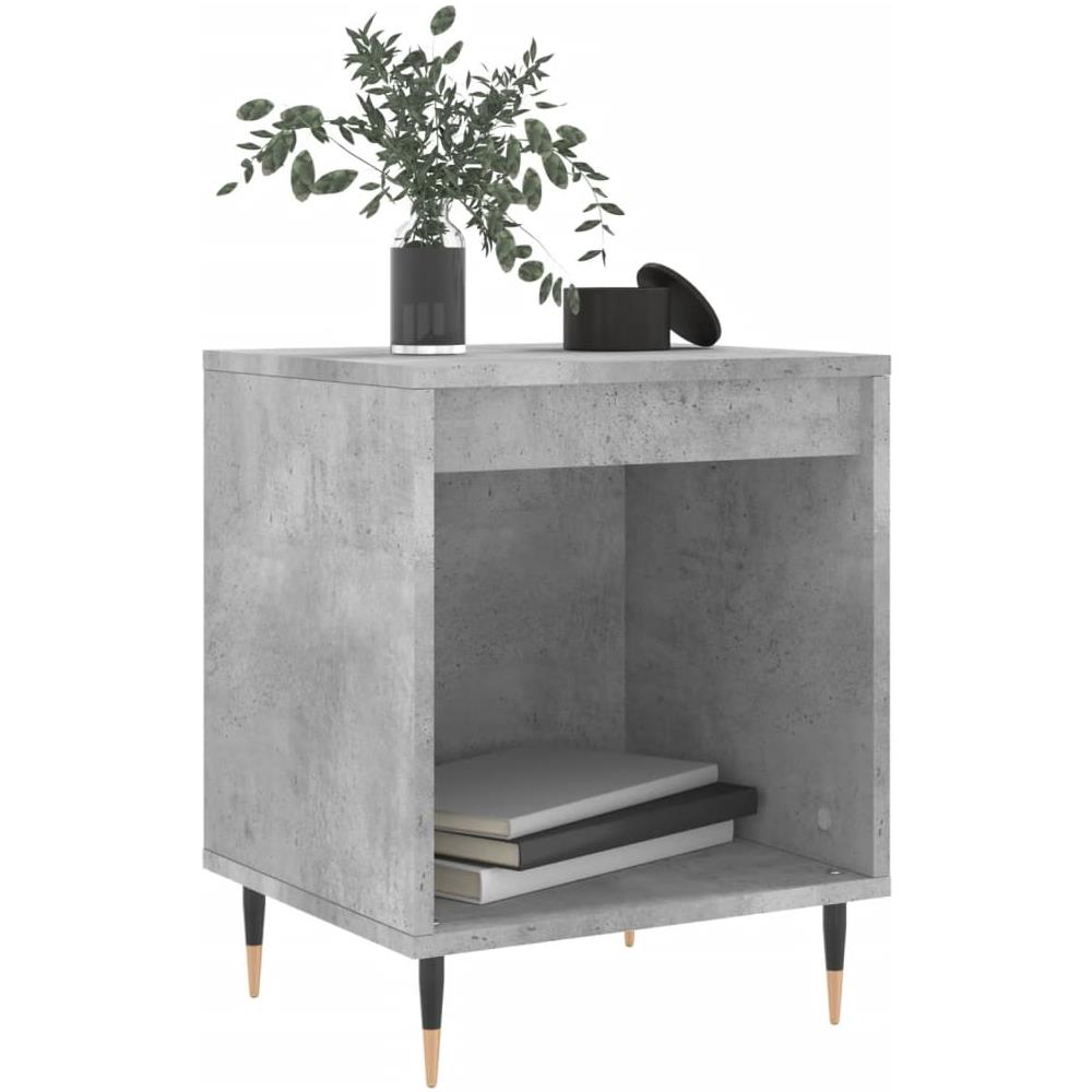 Comodino Grigio Cemento 40x35x50 Cm In Legno Multistrato - Foto 3
