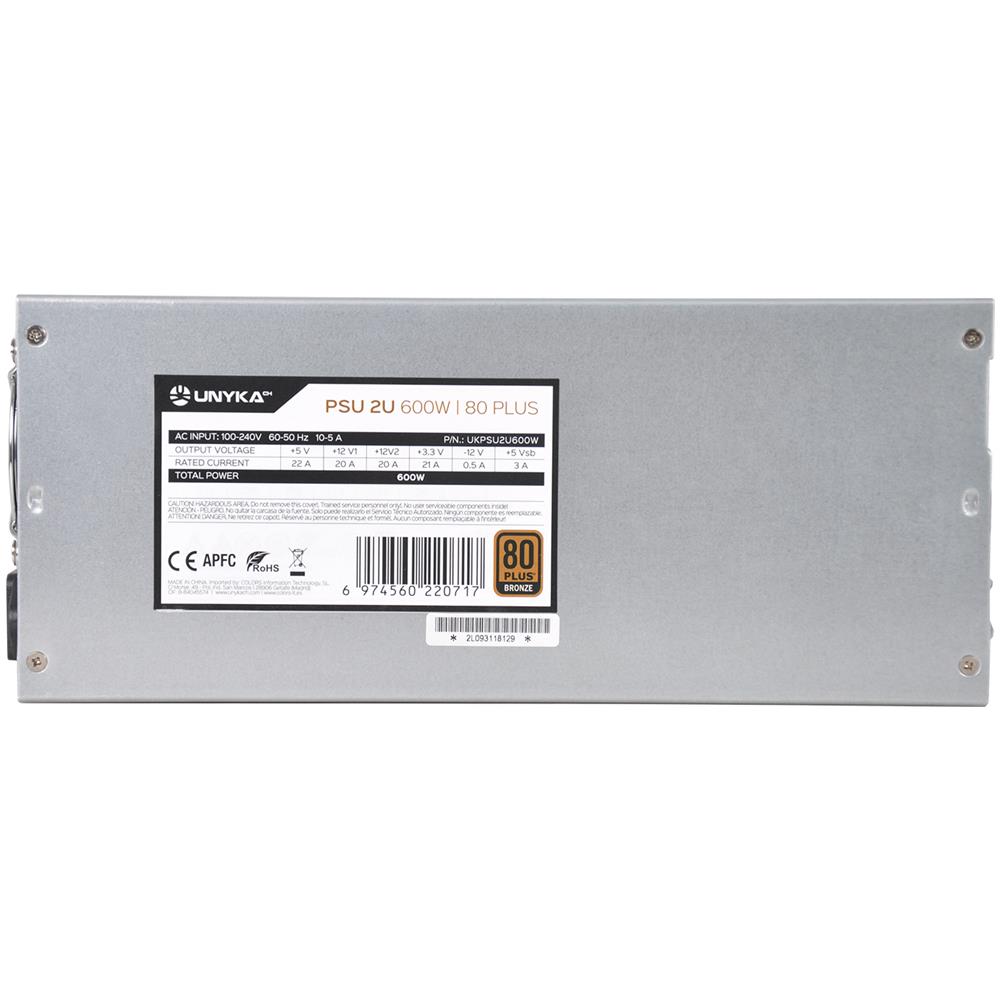 UKPSU2U600W alimentatore per computer 600 W 24-pin ATX 2U Argento - Foto 1
