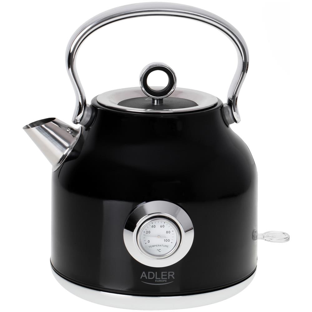 AD 1346B bollitore elettrico 1,7 L 2200 W Nero, Metallico - Foto 1
