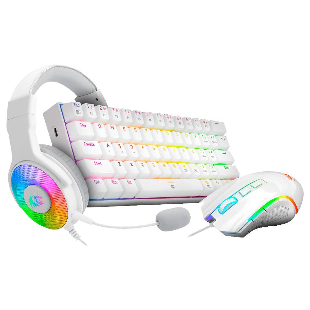 Tastiera e Mouse USB S129W  (Layout Inglese) Colore Bianco - Foto 1