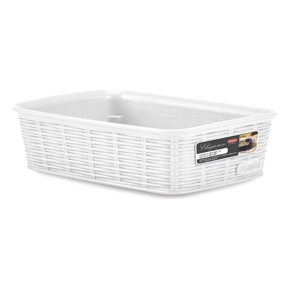 Cestino Elegance Rattan 20x14x6 Bianco - Foto 1