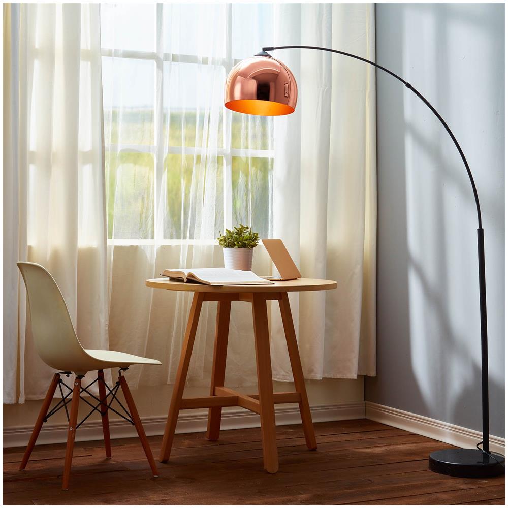 Lampada Da Terra Led Standard Rame Moderna Ricurva Versanora Arquer Vn-l00011 - Foto 2