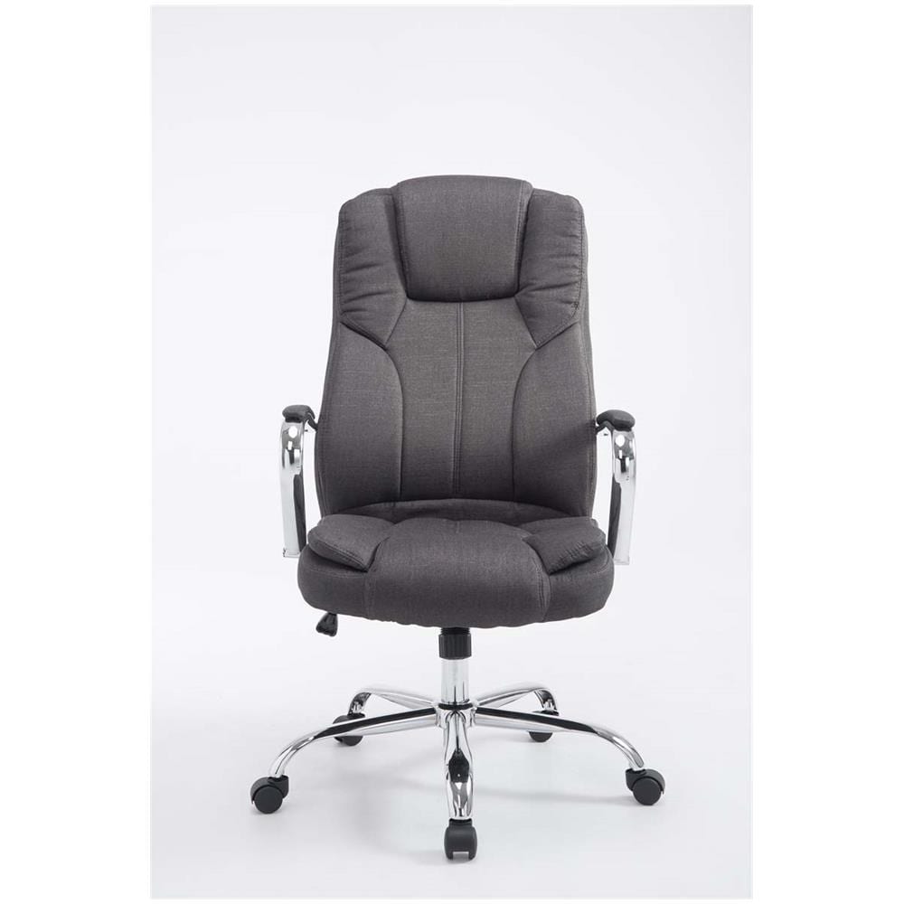 Sedia Ufficio Xanthos XXL in Tessuto - Poltrona Ergonomica Carico Max 210 kg - Sedia Studio Imbottita E Regolabile - Poltrona Pc Rinforzata Grigio Scuro - Foto 2