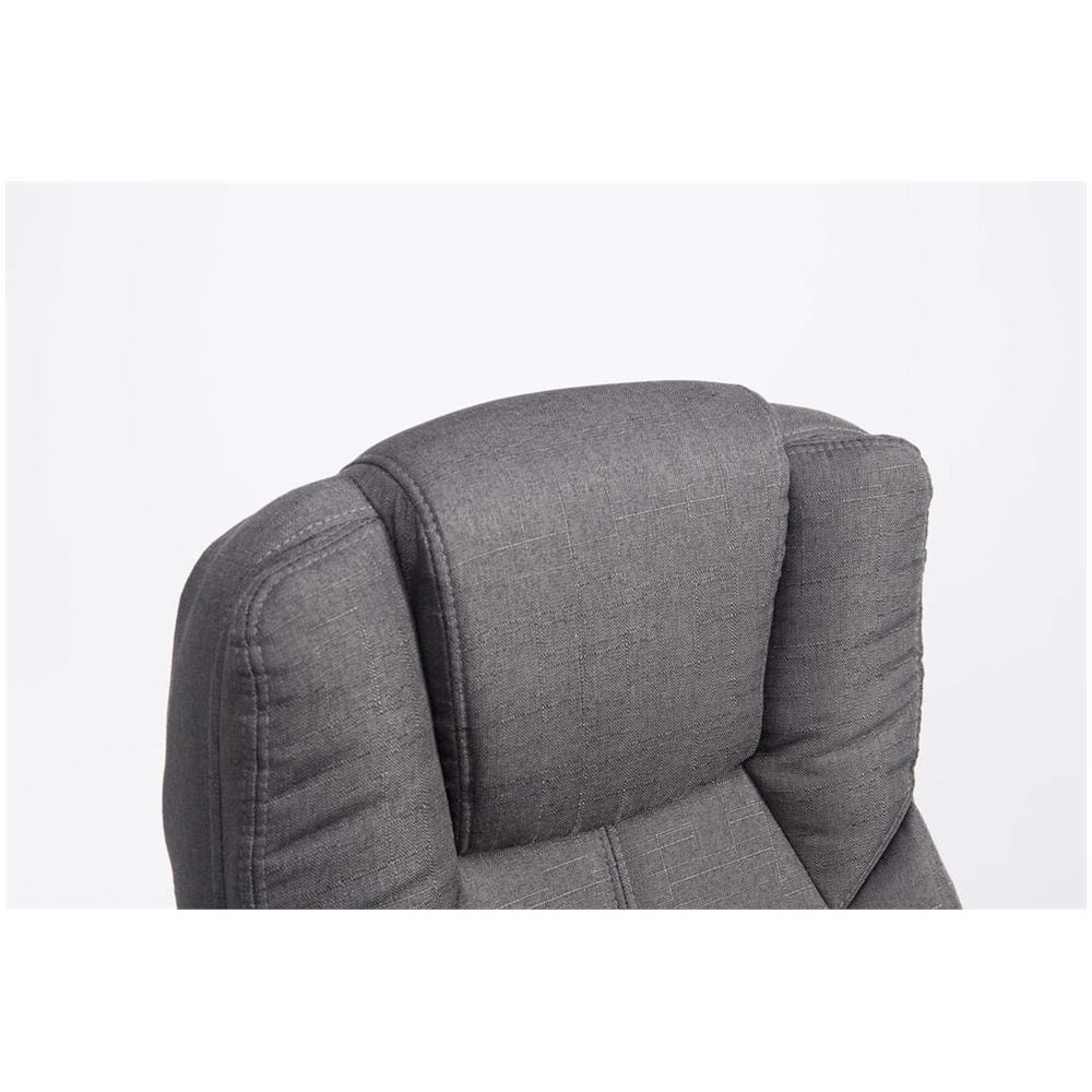 Sedia Ufficio Xanthos XXL in Tessuto - Poltrona Ergonomica Carico Max 210 kg - Sedia Studio Imbottita E Regolabile - Poltrona Pc Rinforzata Grigio Scuro - Foto 5