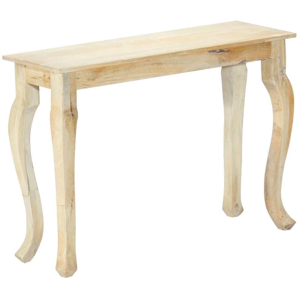 Tavolo Consolle 110x35x77 Cm In Legno Massello Di Mango - Foto 8
