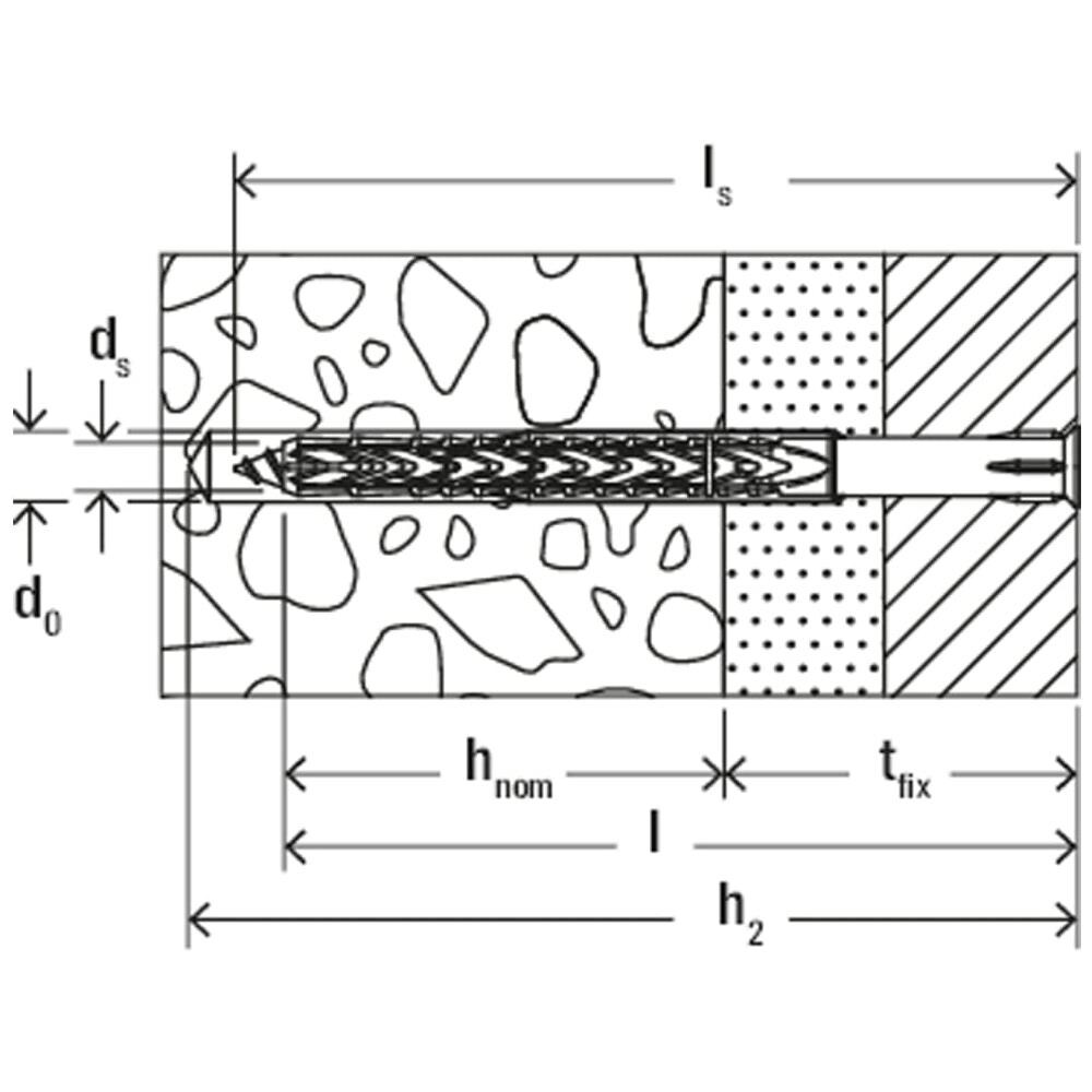 Tasselli Prolungati Sxrl 8x60 T (50 Tasselli, 50 Viti) Per: Facciate, Controsoffitti E Sottostrutture Per Tetti In Legno E Metallo, Cornici In Legno, Serramenti E Finestre, 540.113 - Foto 5