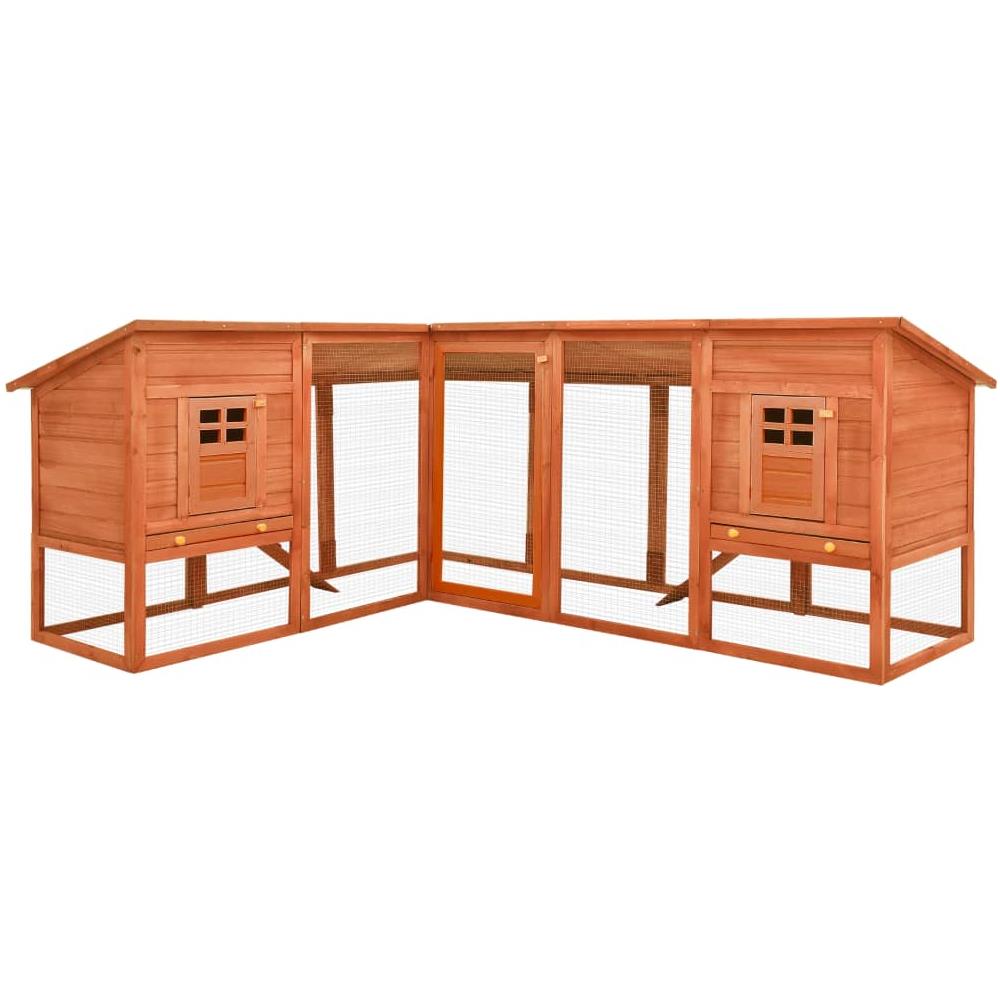 Conigliera per Esterni Grande Marrone in Legno Massello Abete - Foto 1