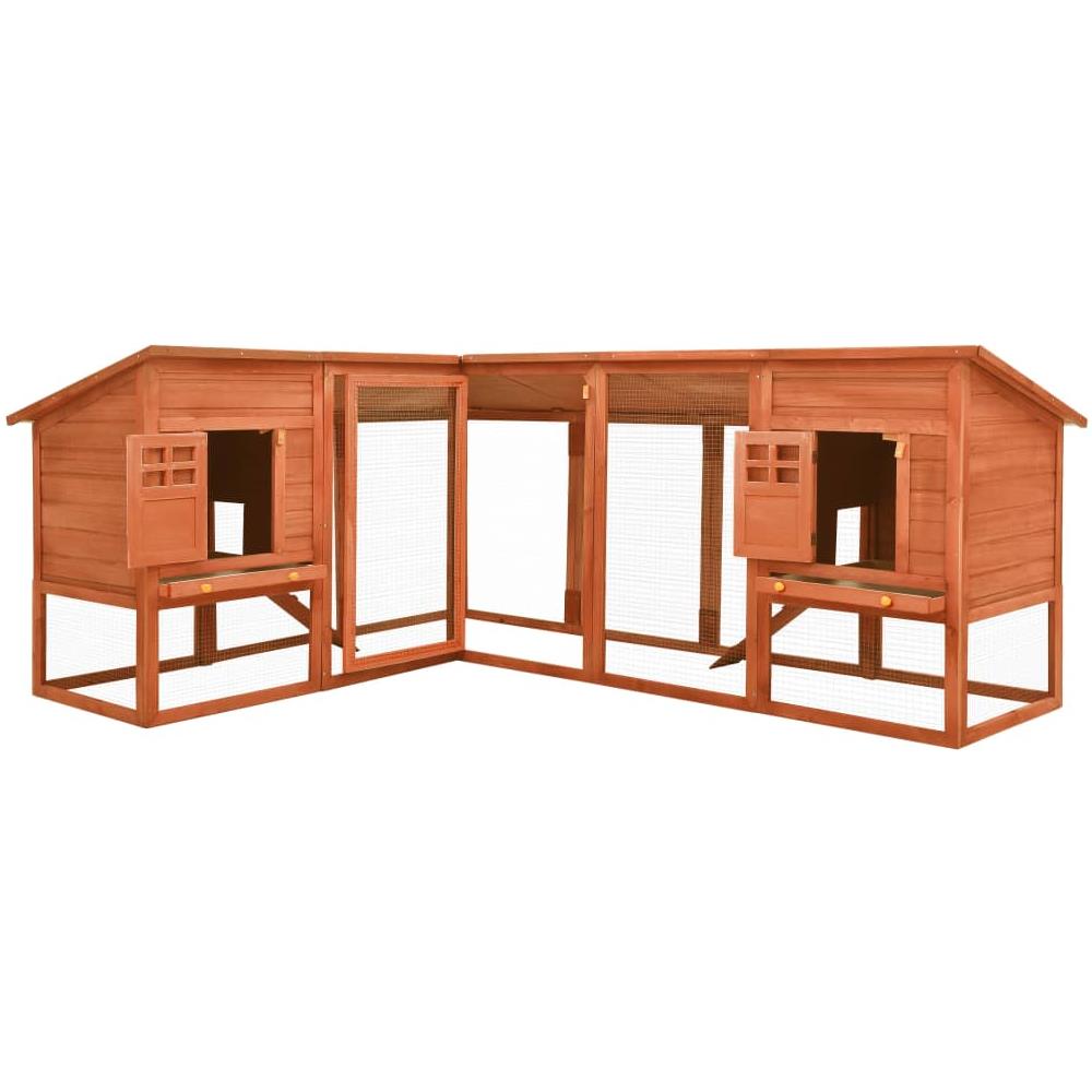 Conigliera per Esterni Grande Marrone in Legno Massello Abete - Foto 3