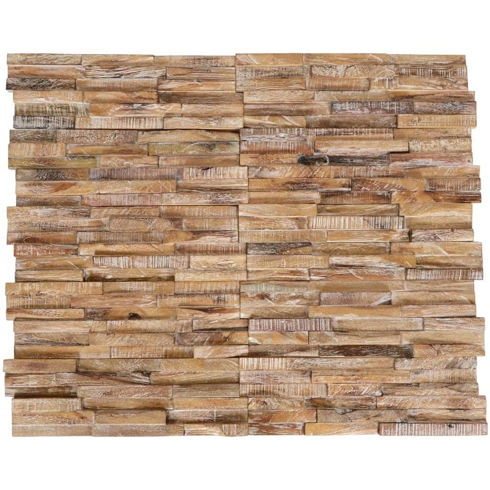 Pannelli per Pareti 10 pz 1,01 m² in Legno Massello di Teak - Foto 1