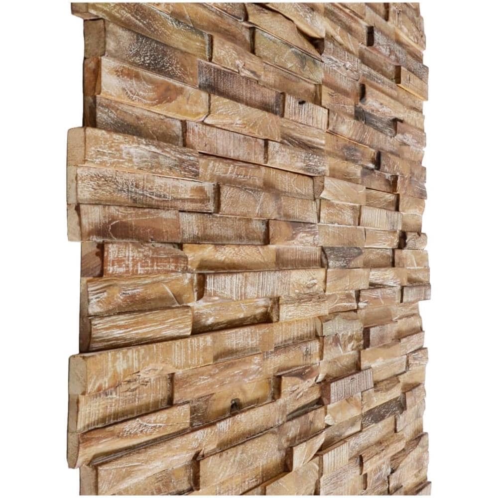 Pannelli per Pareti 10 pz 1,01 m² in Legno Massello di Teak - Foto 3