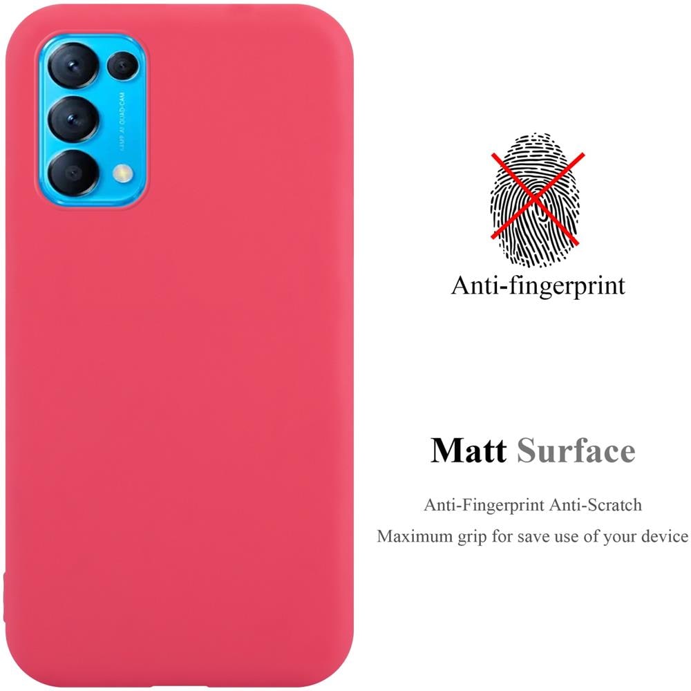 Custodia Compatibile Con Oppo Find X3 Lite In Candy Rosso - Coperchio Protettivo In Silicone Tpu Flessibile - Foto 2