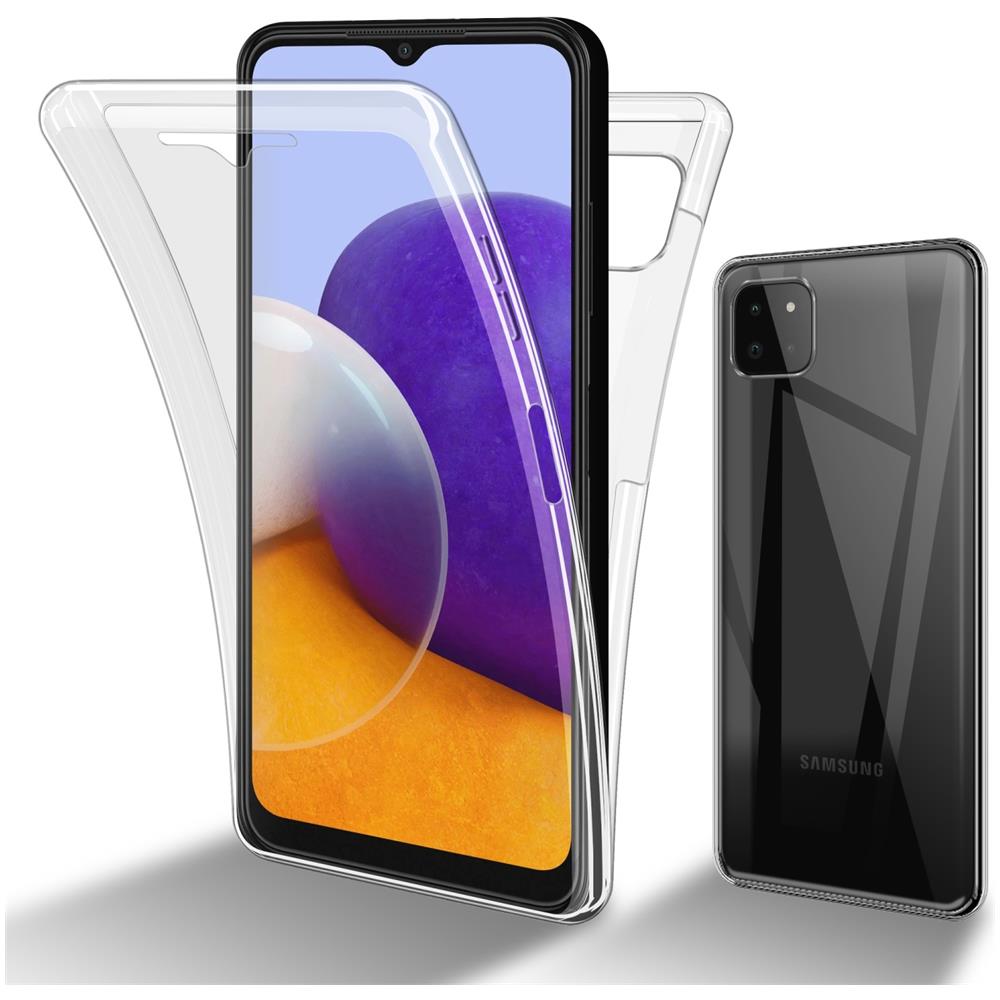 Custodia Compatibile Con Samsung Galaxy A22 5g In Transparente - 360° Full Body Copertura Protettiva - Protezione Anteriore E Posteriore, Protezione A Tutto Tondo Con Protezione Del Display - Foto 1