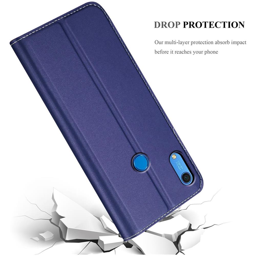 Custodia Compatibile Con Huawei Y6s In Classy Blu Scuro - Coperchio Protettiva Con Chiusura Magnetica, Funzione Stand E Tasca Per Le Carte - Foto 8