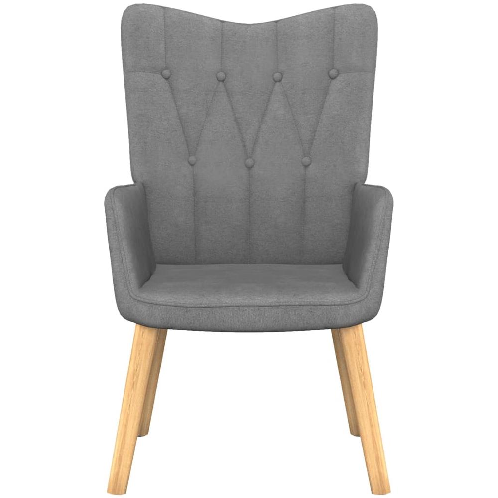 Poltrona Relax con Poggiapiedi Grigio Scuro in Tessuto - Foto 3