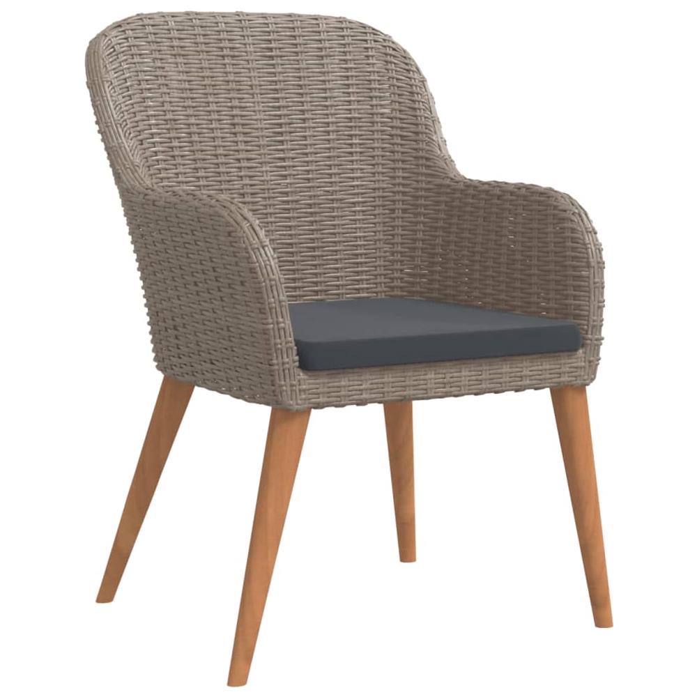 Set Da Pranzo Per Giardino 5 Pz Con Cuscini Marrone - Foto 3