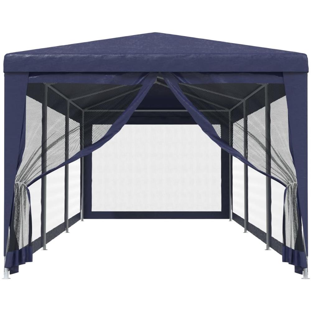 Tenda Per Feste Con 8 Pareti Laterali In Rete Blu 3x9 M Hdpe - Foto 3