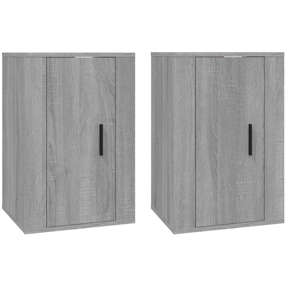 Mobili Porta Tv A Parete 2 Pz Grigio Sonoma 40x34,5x60 Cm - Foto 2