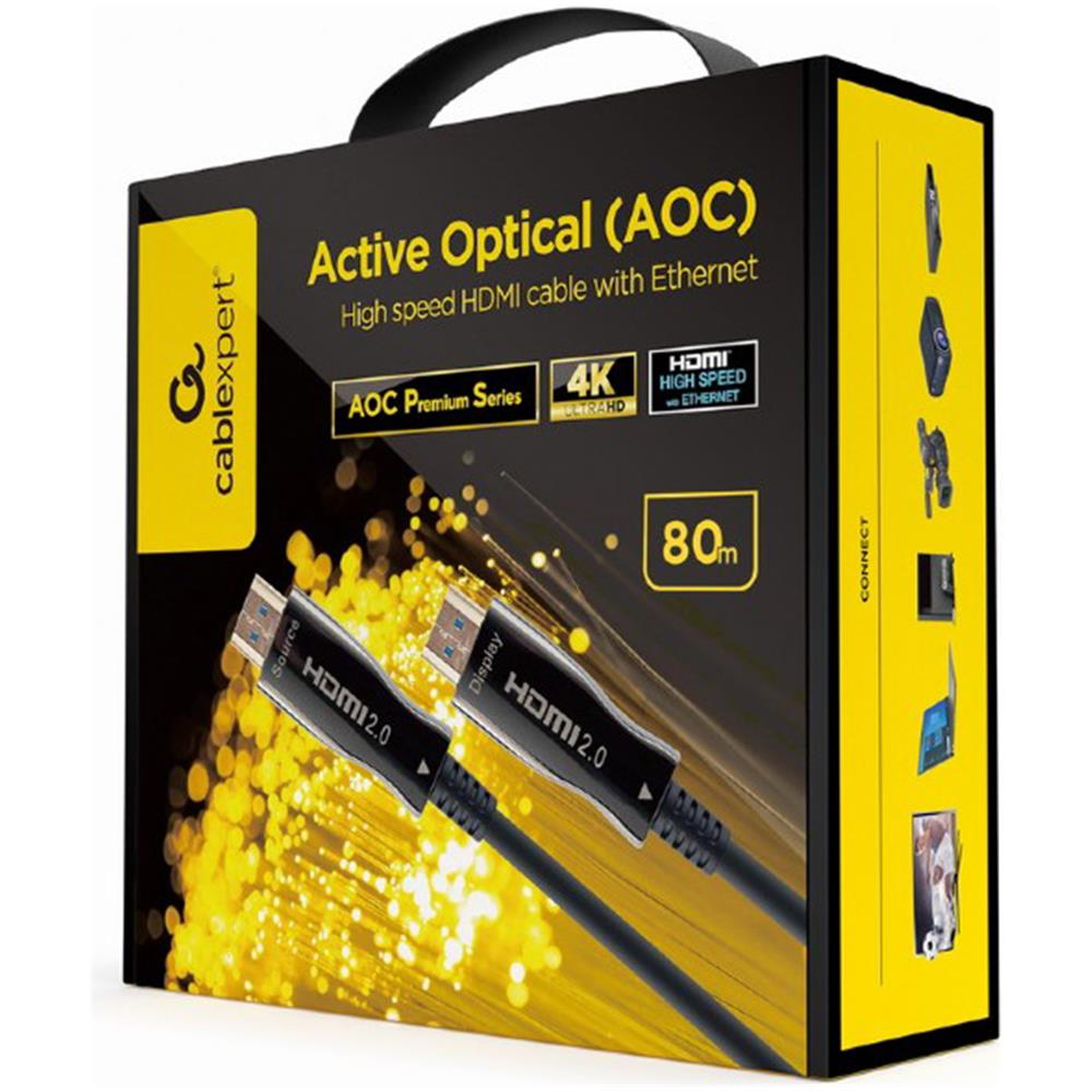 Cavo Hdmi Ad Alta Velocità Con Ottica Attiva Aoc Ed Ethernet 80m - Foto 2