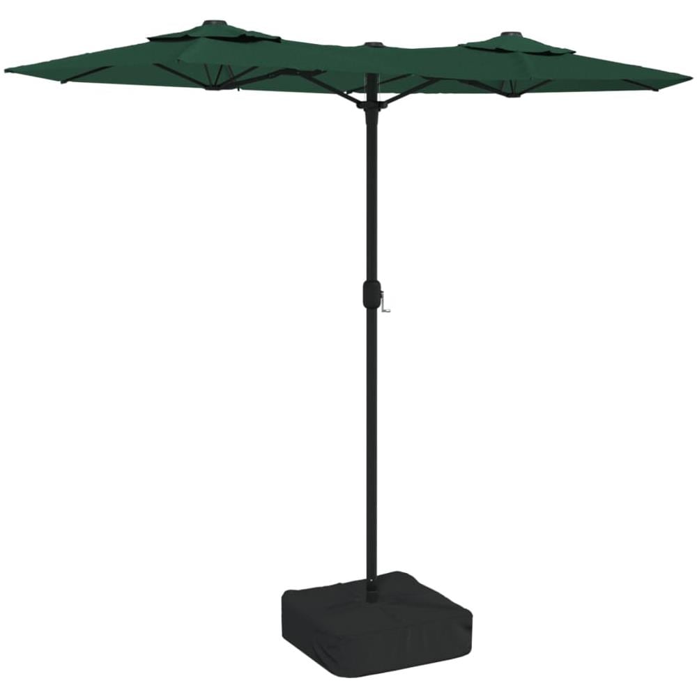 Ombrellone A Doppia Testa Con Led Verde 316x240 Cm - Foto 2