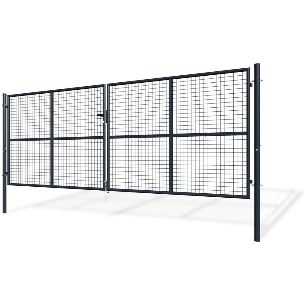 Cancello A Battente In Rete Metallica 4m Olga 400b150 Gris - Foto 2