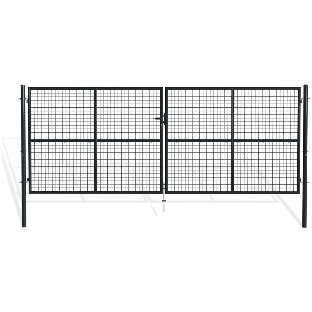 Cancello A Battente In Rete Metallica 4m Olga 400b150 Gris - Foto 1