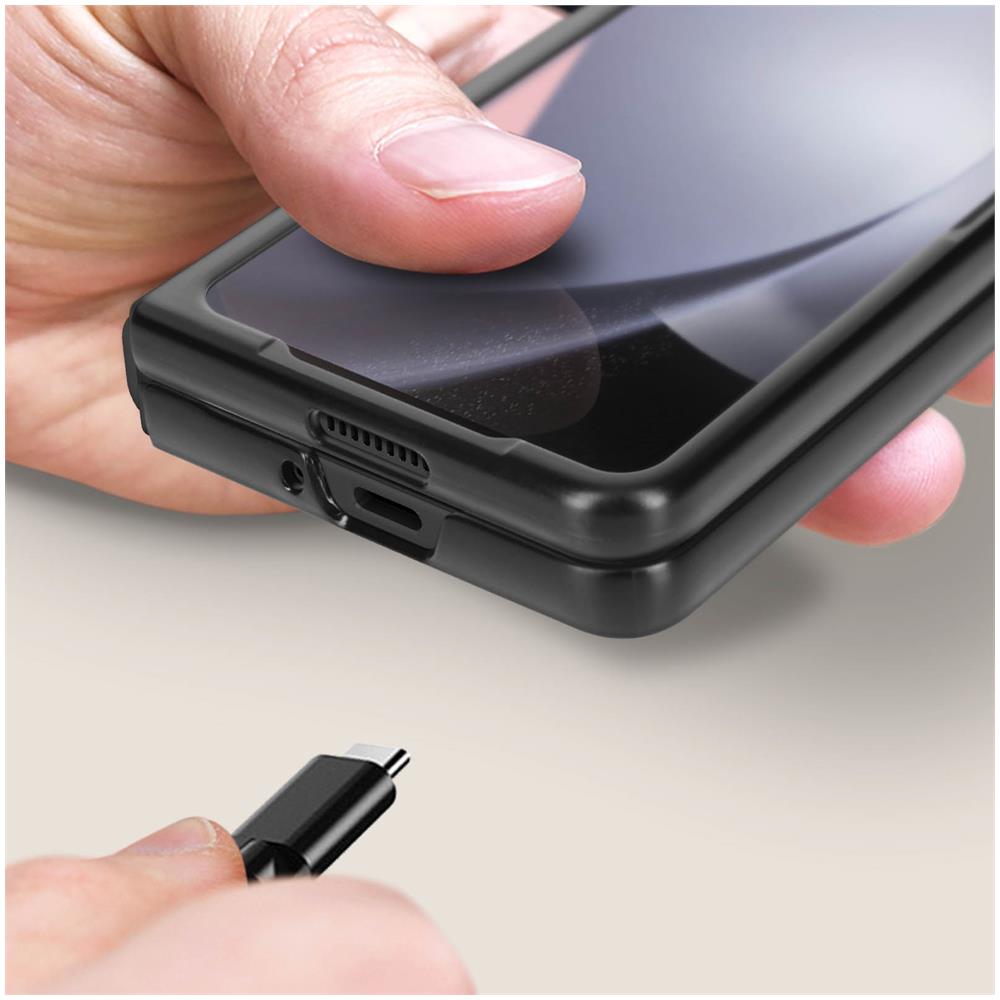 Cover Per Samsung Galaxy Z Fold5 Ibrida Vera Pelle Design Serpente Rossa - Foto 2