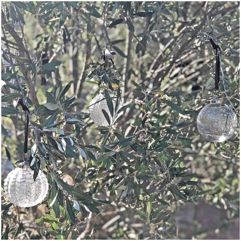 Set Di 4 Palline Di Natale In Velluto Di Vetro Trasparente - Foto 2