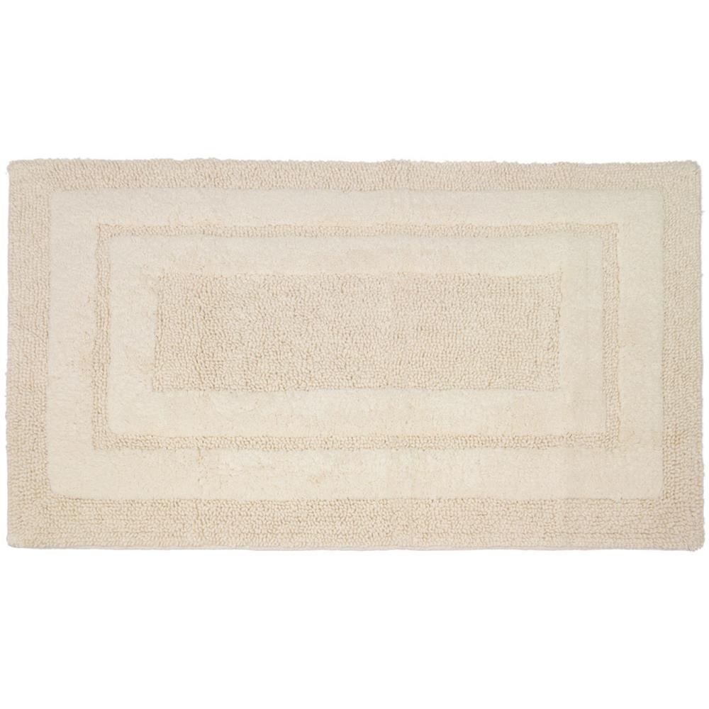 Tappeto Casa Bagno Cotone Spugna Morbida Tinta Unita Antiscivolo Sirio Farina 50x80 Farina - Foto 1