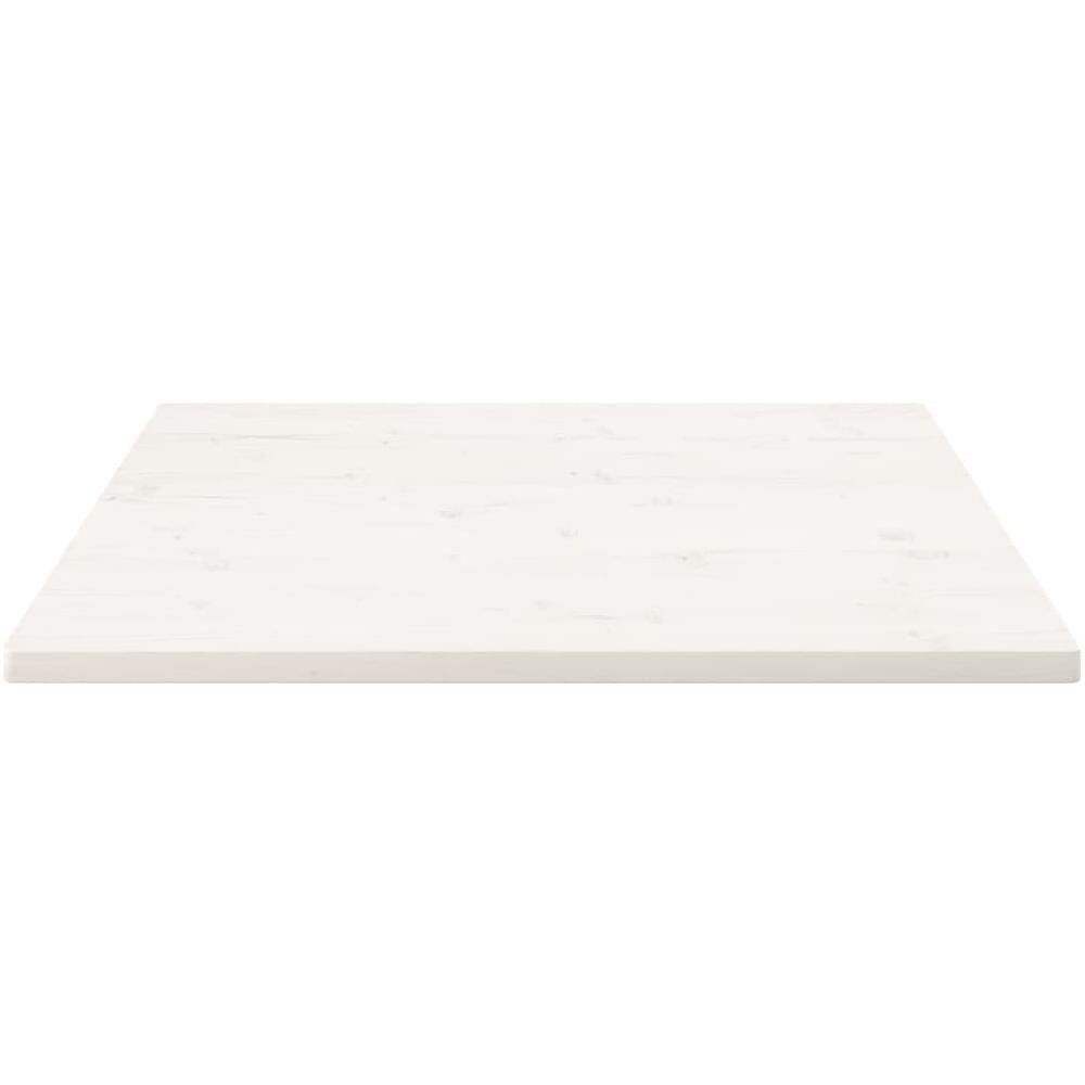 Piano Tavolo Bianco 70x70x2,5cm Legno Massello Di Pino Quadrato - Foto 3