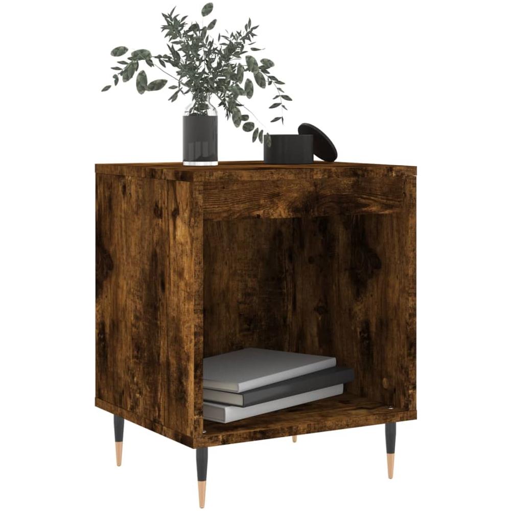 Comodino Rovere Fumo 40x35x50 Cm In Legno Multistrato - Foto 3