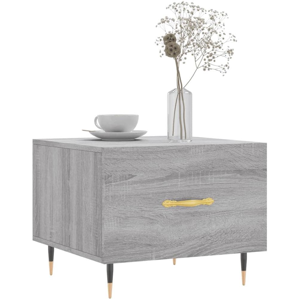 Tavolino Da Salotto Grigio Sonoma 50x50x40 Cm Legno Multistrato - Foto 3