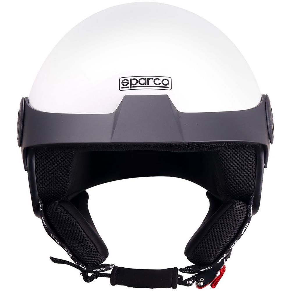 Casco Demi-jet Con Peak Per Moto Bianco Con Calotta In Abs Taglia M - Foto 2