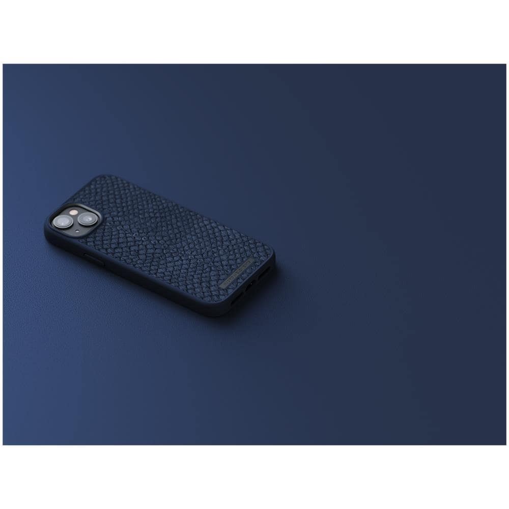 Salmon Leather Magsafe Case - iPhone 14 Plus - Blue - Foto 24