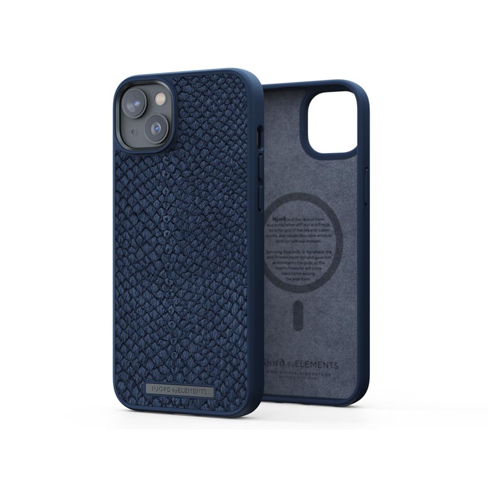 Salmon Leather Magsafe Case - iPhone 14 Plus - Blue - Foto 2