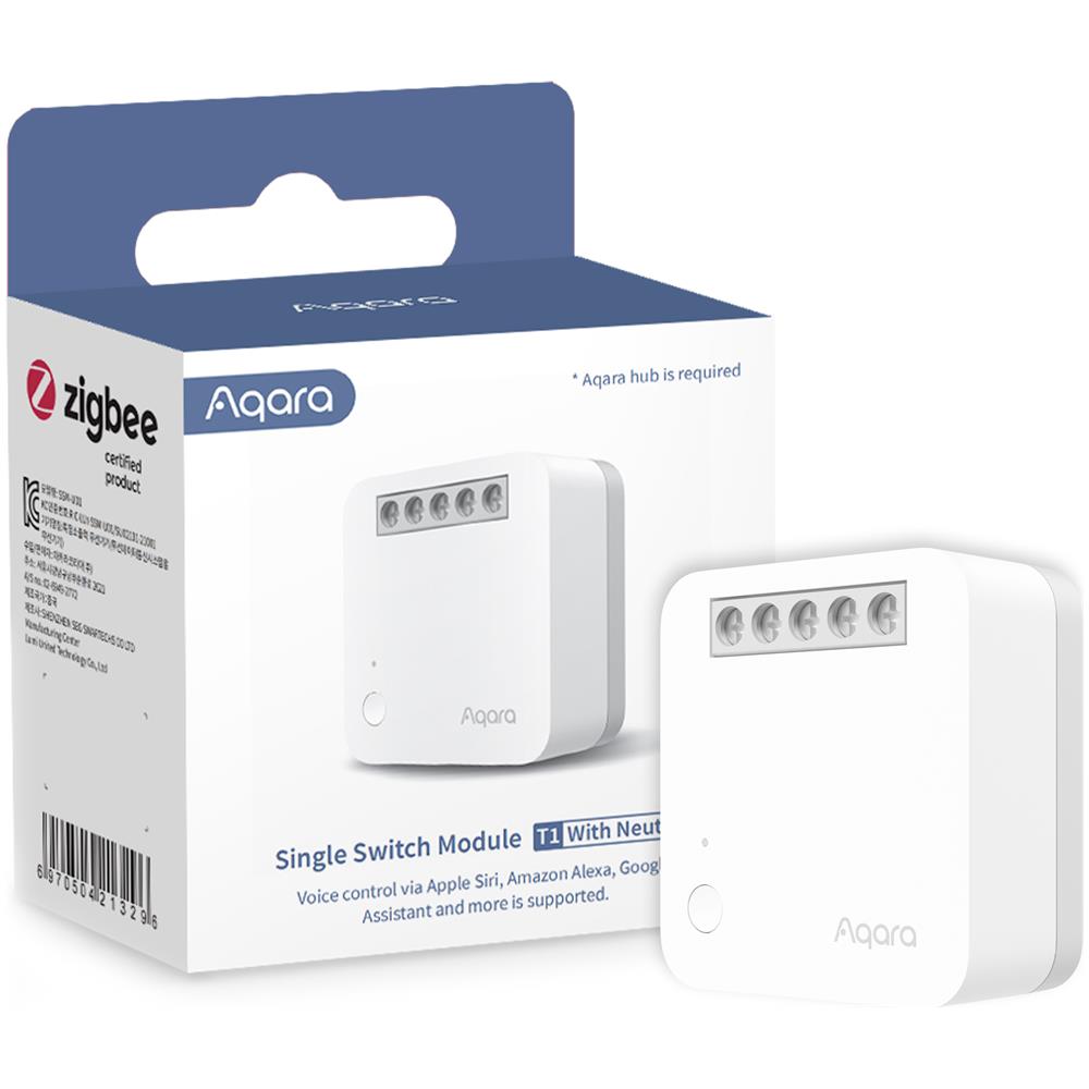 Modulo Interruttore Singolo T1 (Con Neutro) Luci /Prese /ventilat Zigbee - Foto 1