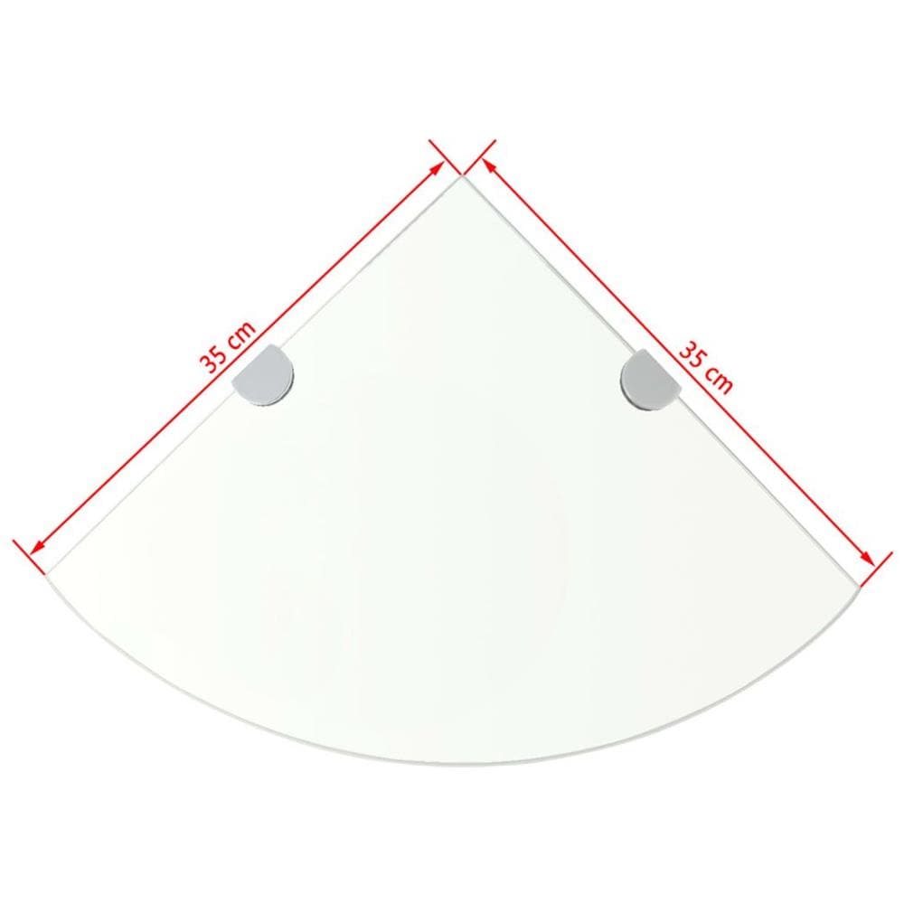 Scaffale Angolare Con Supporti Cromati In Vetro Bianco 35x35 Cm - Foto 12