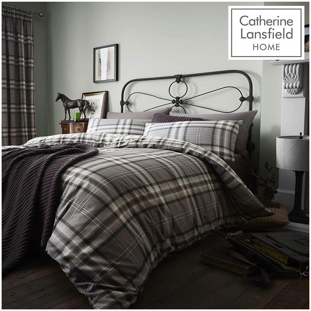 Kelso Cotton Rich Double Duvet Set Charcoal - Foto 1