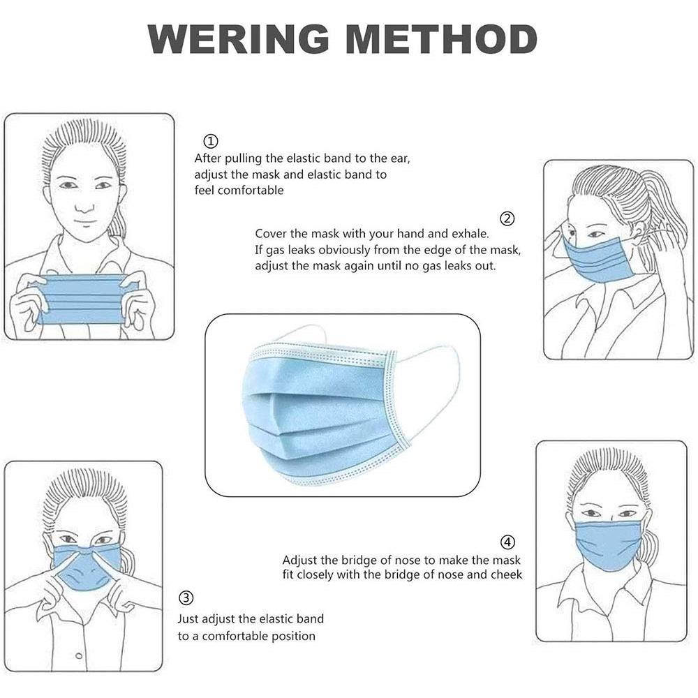 Maschera Per Bocca Traspirante Antipolvere, Monouso, 10 Pezzi - Foto 2