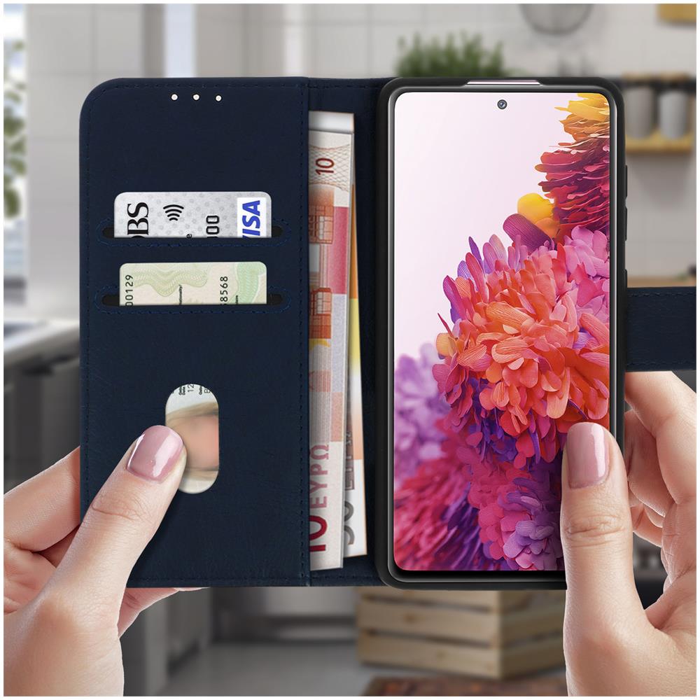 Custodia Samsung Galaxy S20 Fe Portadocumenti Funzione Supporto Blu - Foto 2