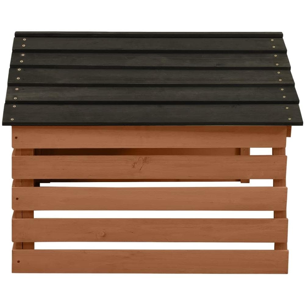 Casetta per Tosaerba Robotizzato Nero Marrone 78x74x54 cm Abete - Foto 3