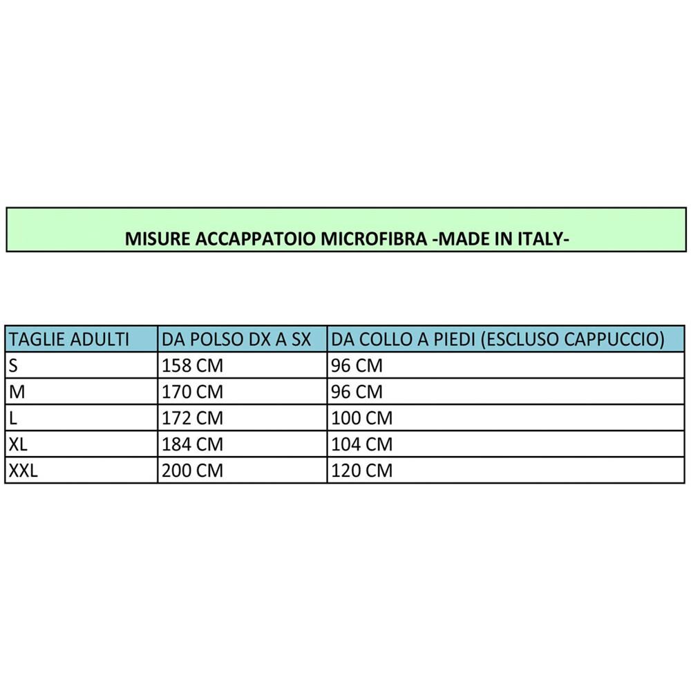 Accappatoio Con Cappuccio In Microfibra Adulto Unisex In Tinta Unita Vari Colori Xxl Avio - Foto 6