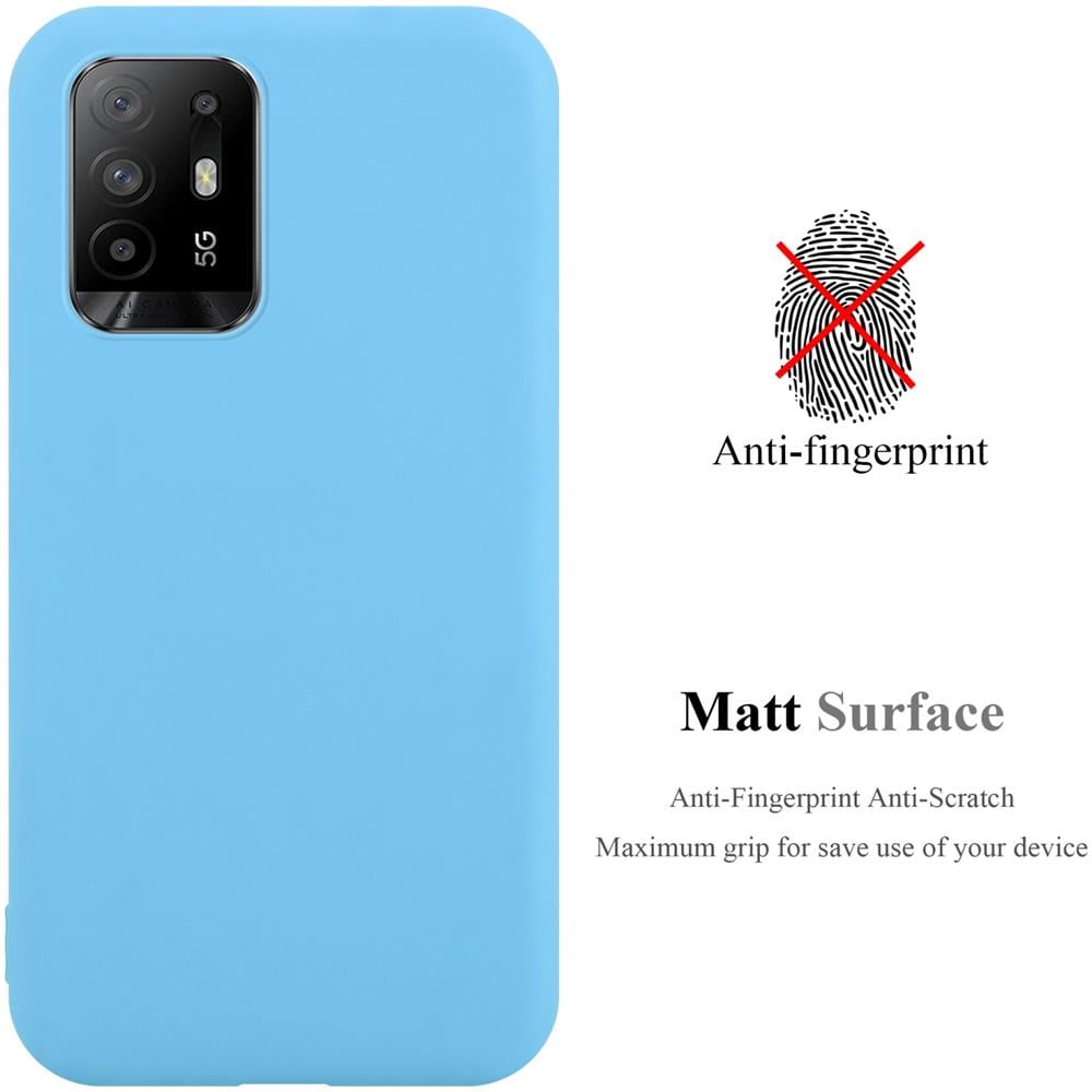 Custodia Compatibile Con Oppo A94 5g In Candy Blu - Coperchio Protettivo In Silicone Tpu Flessibile - Foto 2