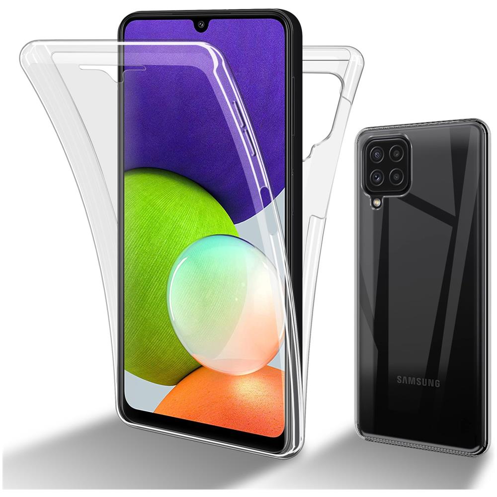 Custodia Compatibile Con Samsung Galaxy A22 4g / M22 / M32 4g In Transparente - 360° Full Body Copertura Protettiva - Protezione Anteriore E Posteriore, Protezione A Tutto Tondo Con Protezione Del Display - Foto 1
